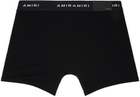 AMIRI Two-Pack Black Logo Patch Boxer Briefs
