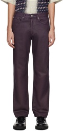 Dries Van Noten Purple Five-Pocket Jeans