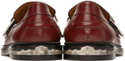 Toga Virilis Burgundy Pebbled Leather Loafers