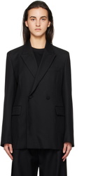 WOOYOUNGMI Black Wool Double Blazer