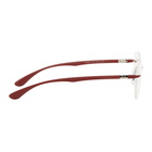 Ray-Ban Red Rimless Hexagonal Glasses