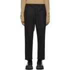 Jil Sander Plus Black Cropped Wide-Leg Casual Trousers