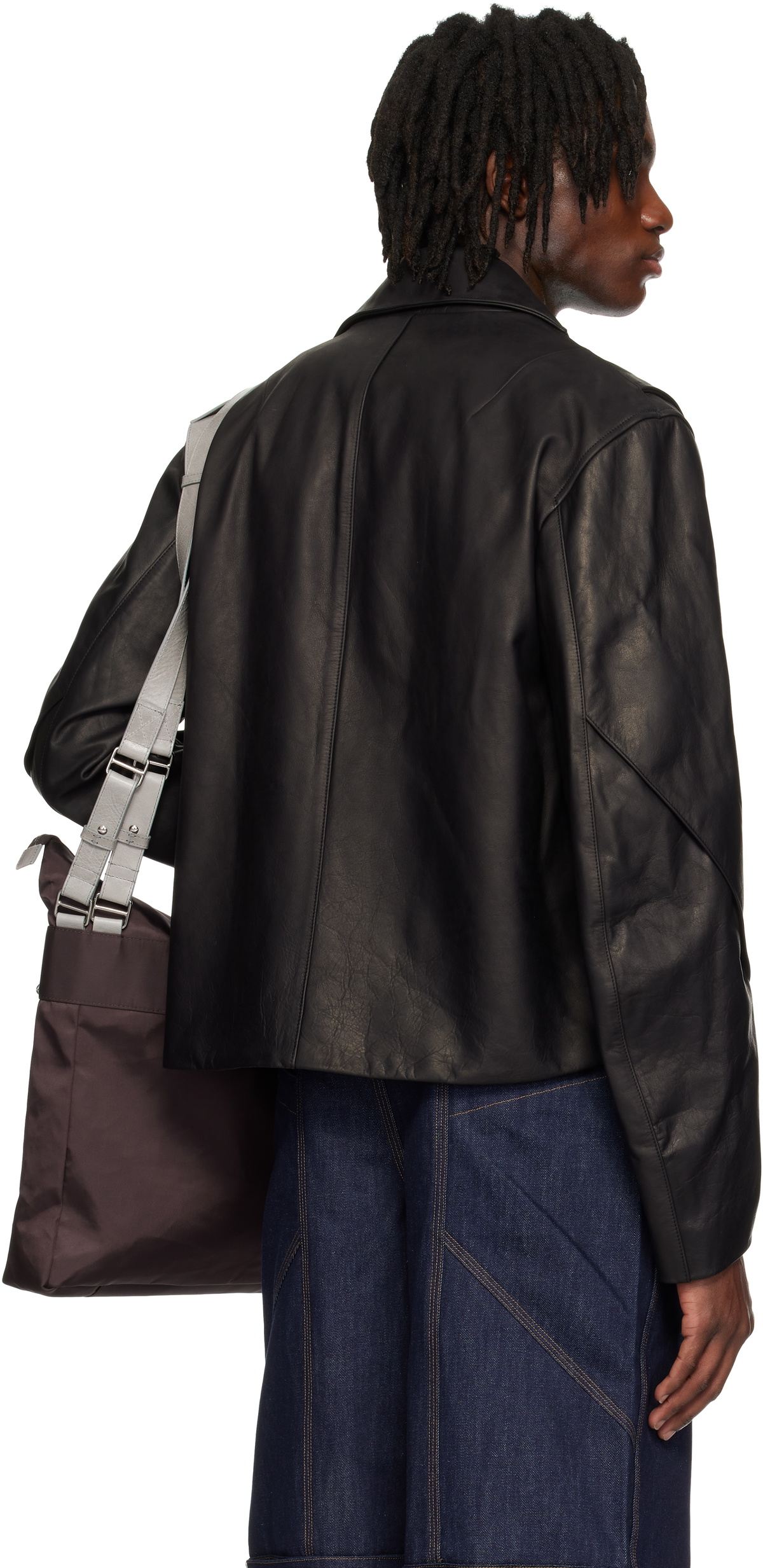 ジャケット・アウター cmmawear BATWING LEATHER JACKET CMMAWEAR Black Batwing Leather Jacket CMMAWEAR