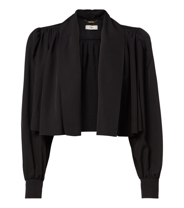 Photo: Chloé Gathered cropped faille jacket