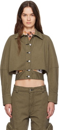 Eckhaus Latta Khaki Ellipse Denim Jacket