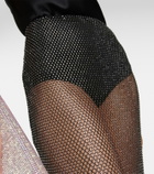 Giuseppe di Morabito Crystal-embellished mesh maxi skirt