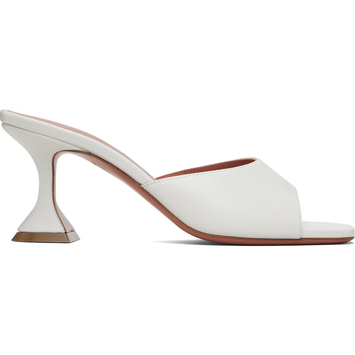 Photo: Amina Muaddi White Lupita Slipper 70 Heeled Sandals