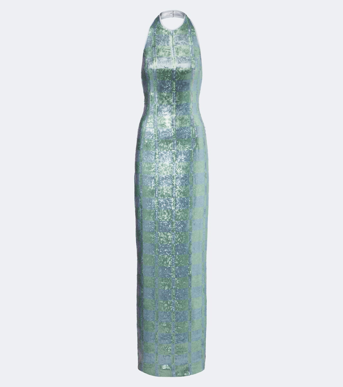Markarian Nerine gingham sequined gown