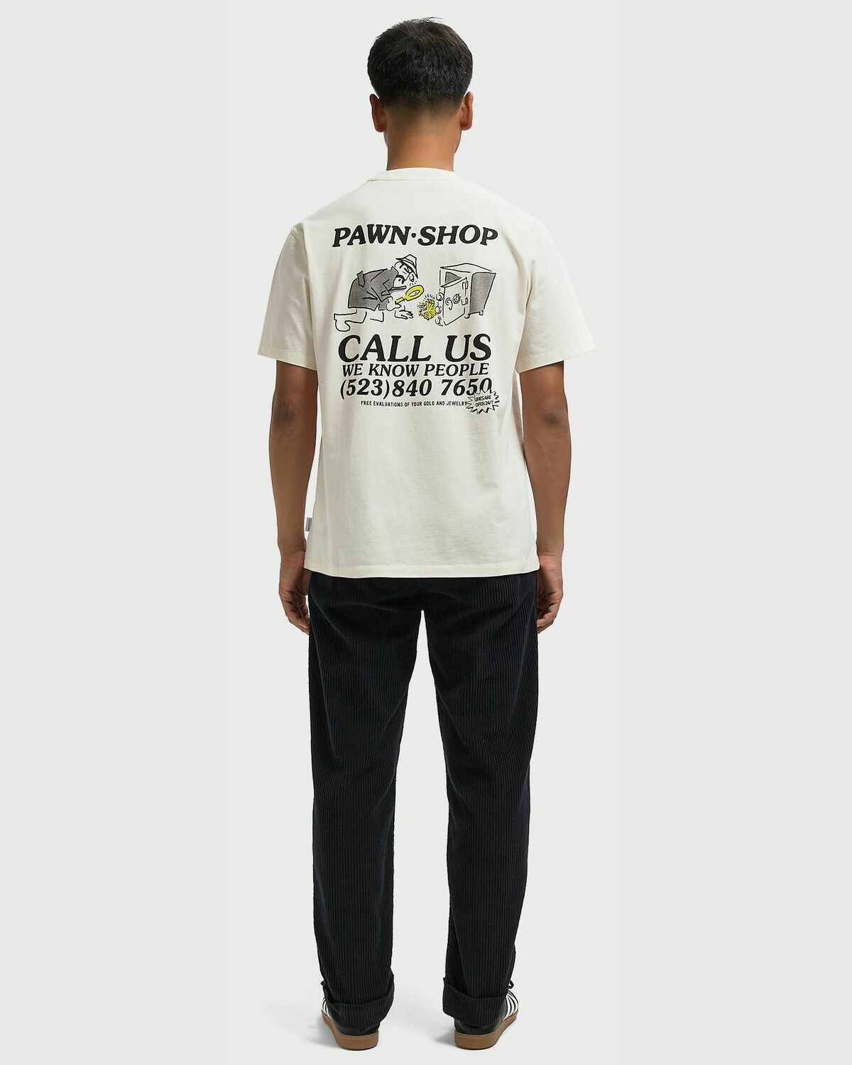 Edmmond Studios PAWN SHOP Beige Mens Shortsleefe