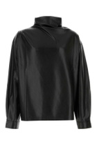 Nanushka Black Synthetic Leather Mikael Top