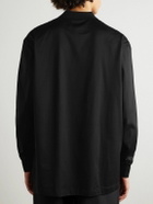 Charvet - Cotton-Sateen Polo Shirt - Black