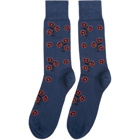 Paul Smith Blue Floral Petunia Socks