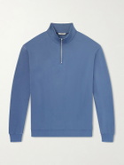 Auralee - Cotton Half-Zip Sweatshirt - Blue