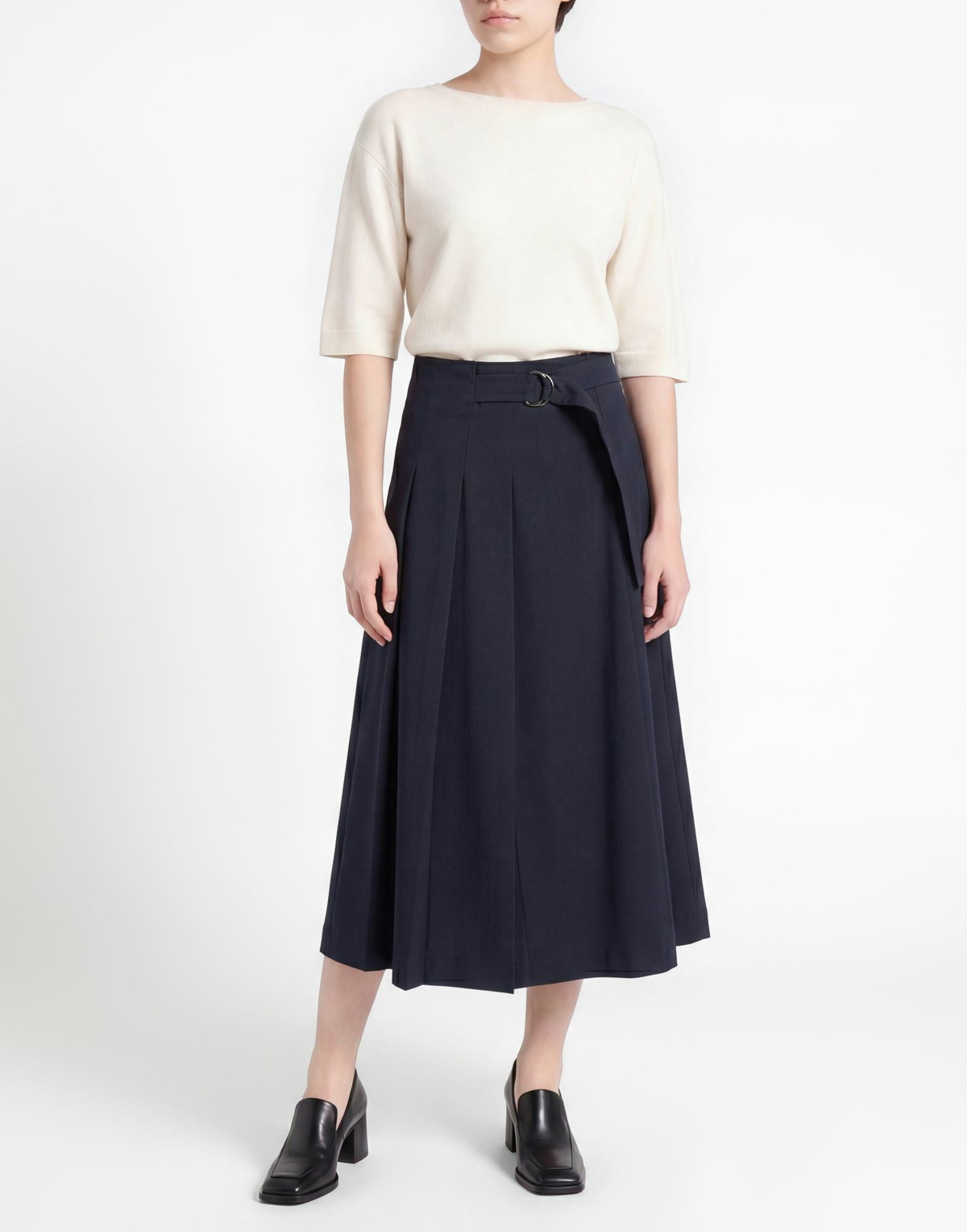 Peserico Womens Midi skirt in Midnight blue
