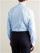 Brioni - Cutaway-Collar Cotton-Poplin Shirt - Blue