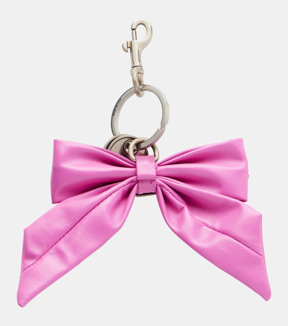 Balenciaga BB bow-detail leather keychain