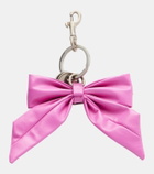 Balenciaga BB bow-detail leather keychain