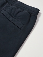 Stone Island - Slim-Fit Tapered Logo-Appliquéd Cotton-Jersey Cargo Sweatpants - Blue