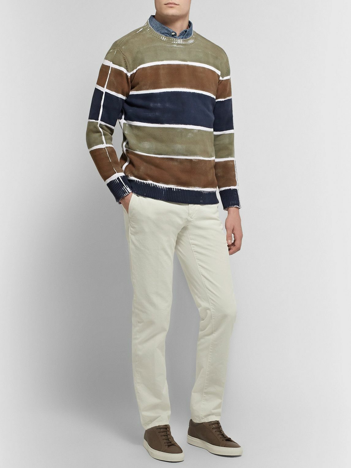 Incotex - Slim-Fit Cotton-Twill Chinos - Neutrals