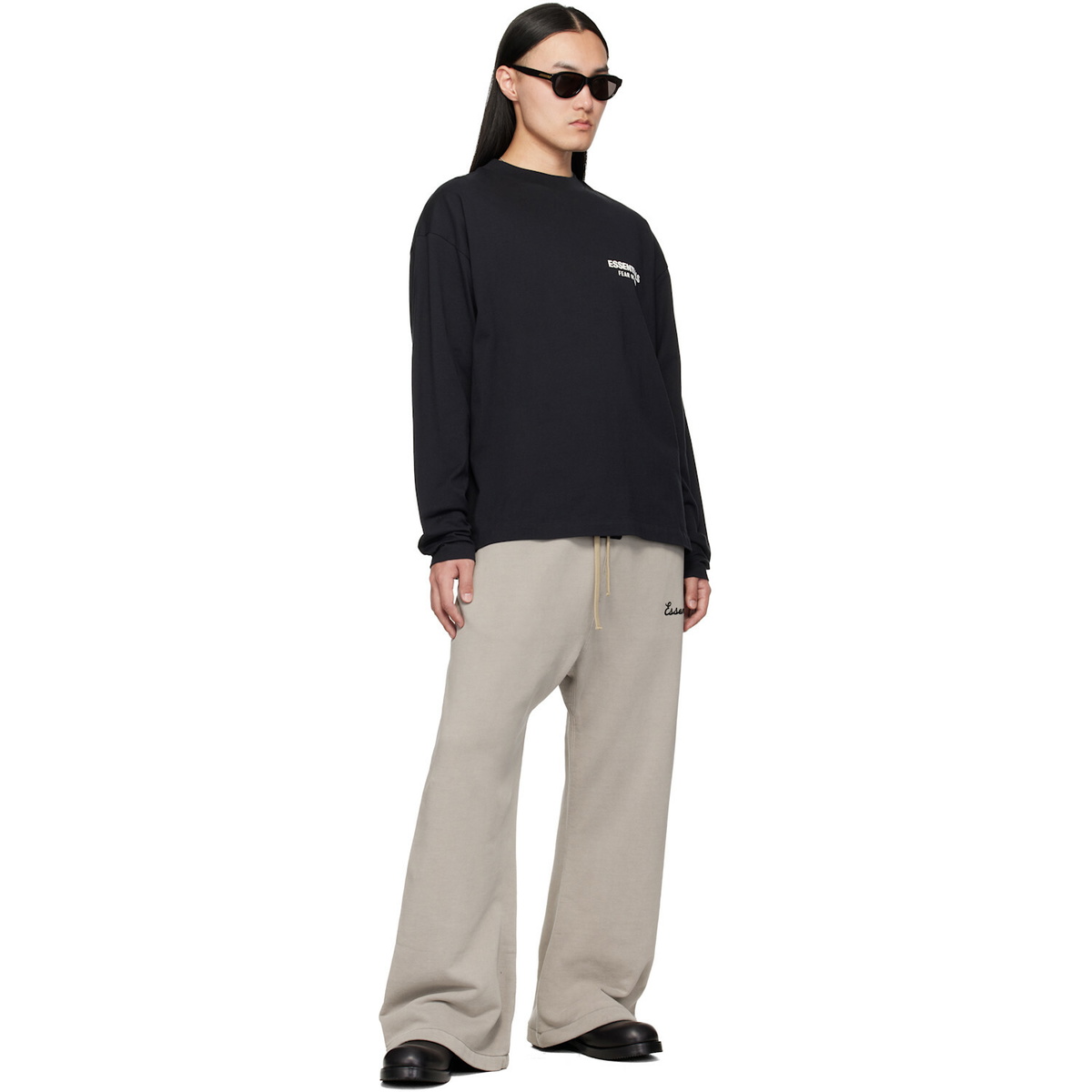 Fear of God ESSENTIALS Black Classic Long Sleeve T-shirt