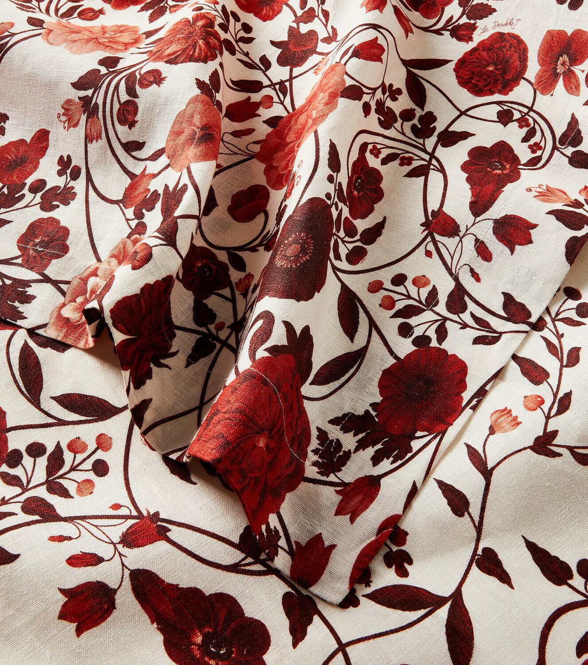 La DoubleJ Botticelli Large floral linen tablecloth