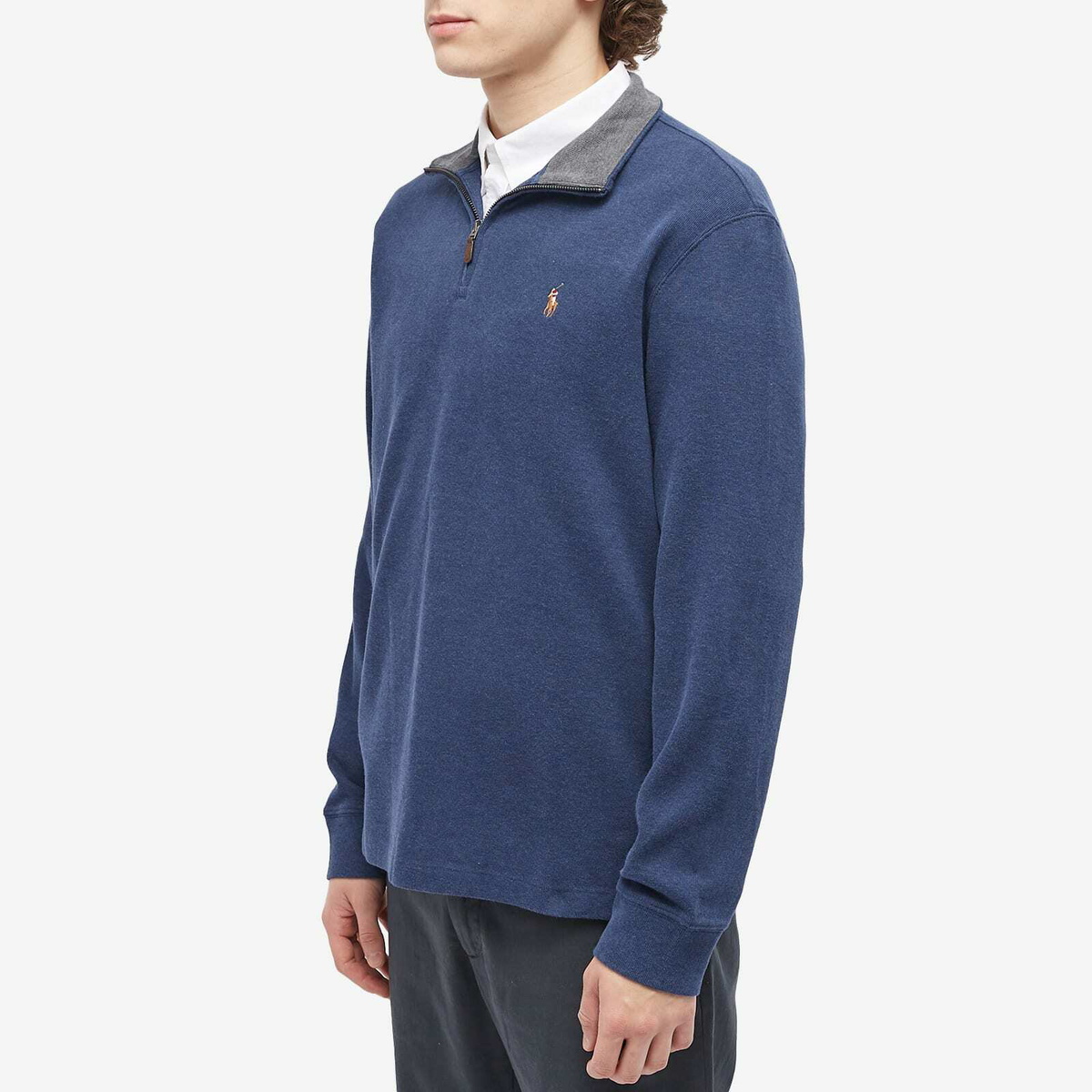 Polo Ralph Lauren Men's Estate Rib Half Zip Knit in Spring Navy