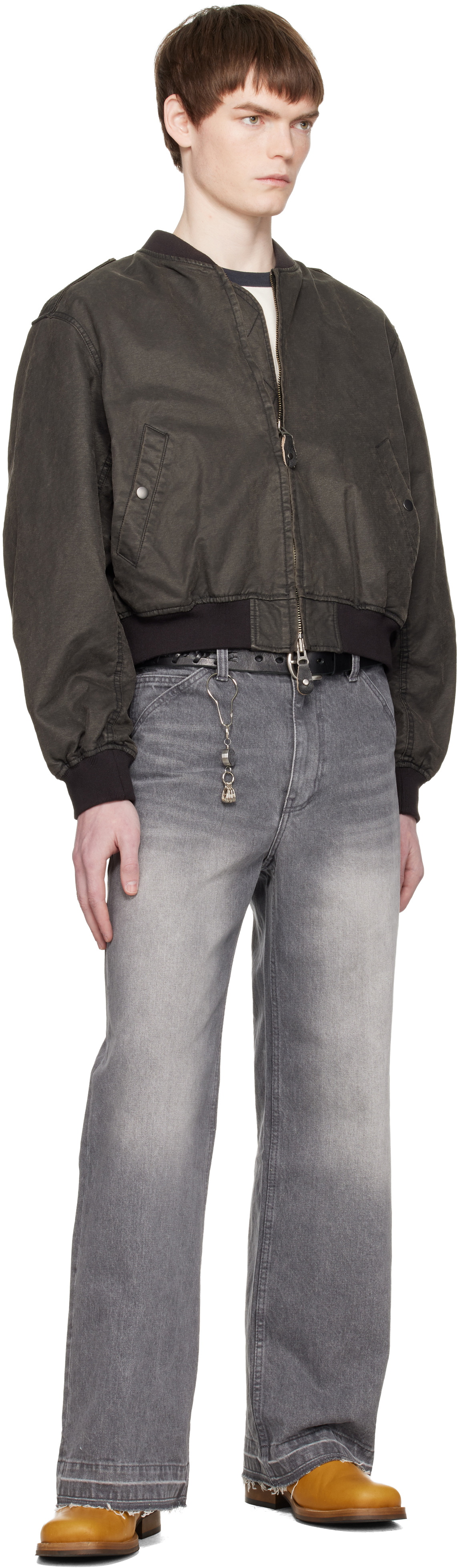COOR Brown Stone Washed L2B Bomber Jacket