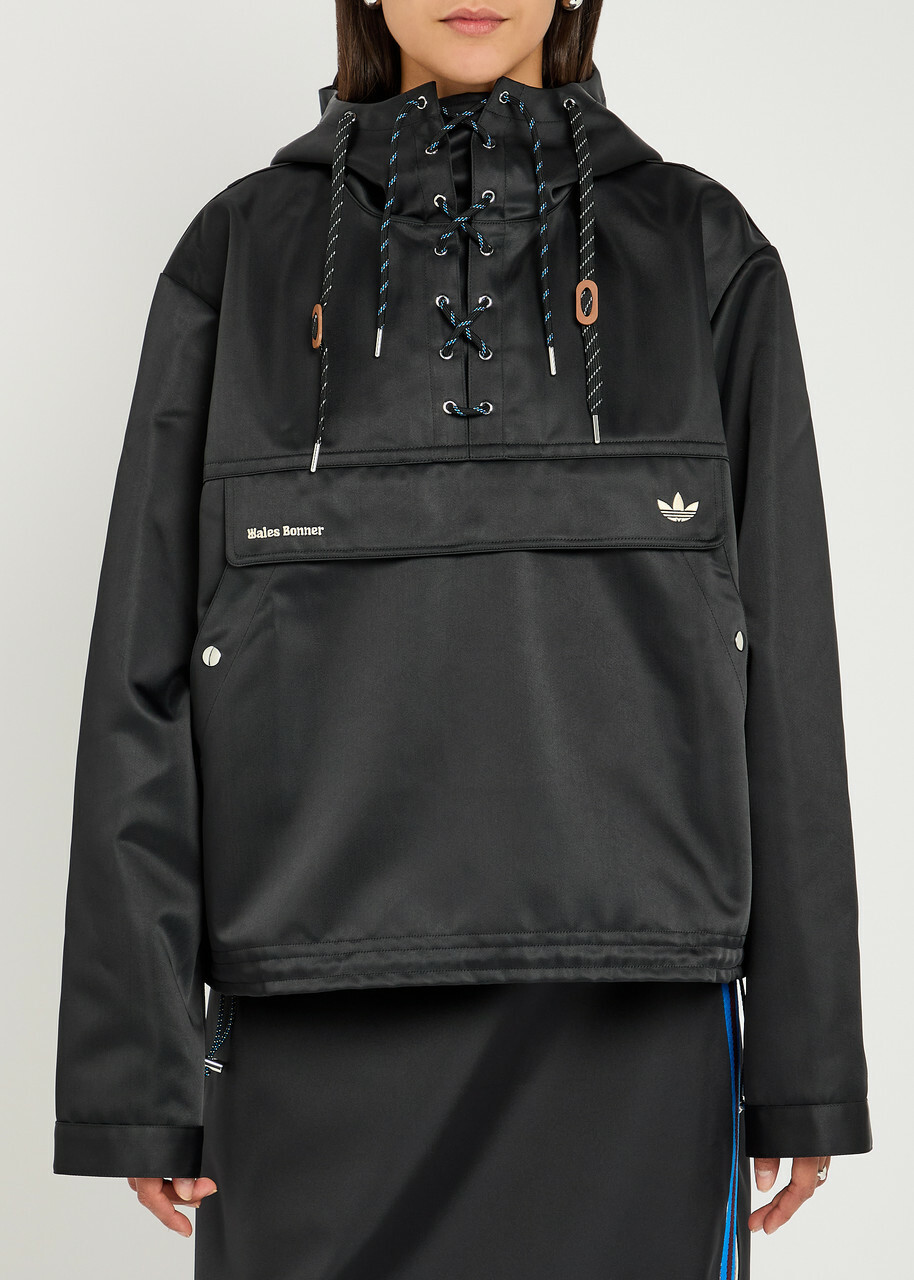Adidas X Wales Bonner X Wales Bonner Hooded Satin Jacket Black
