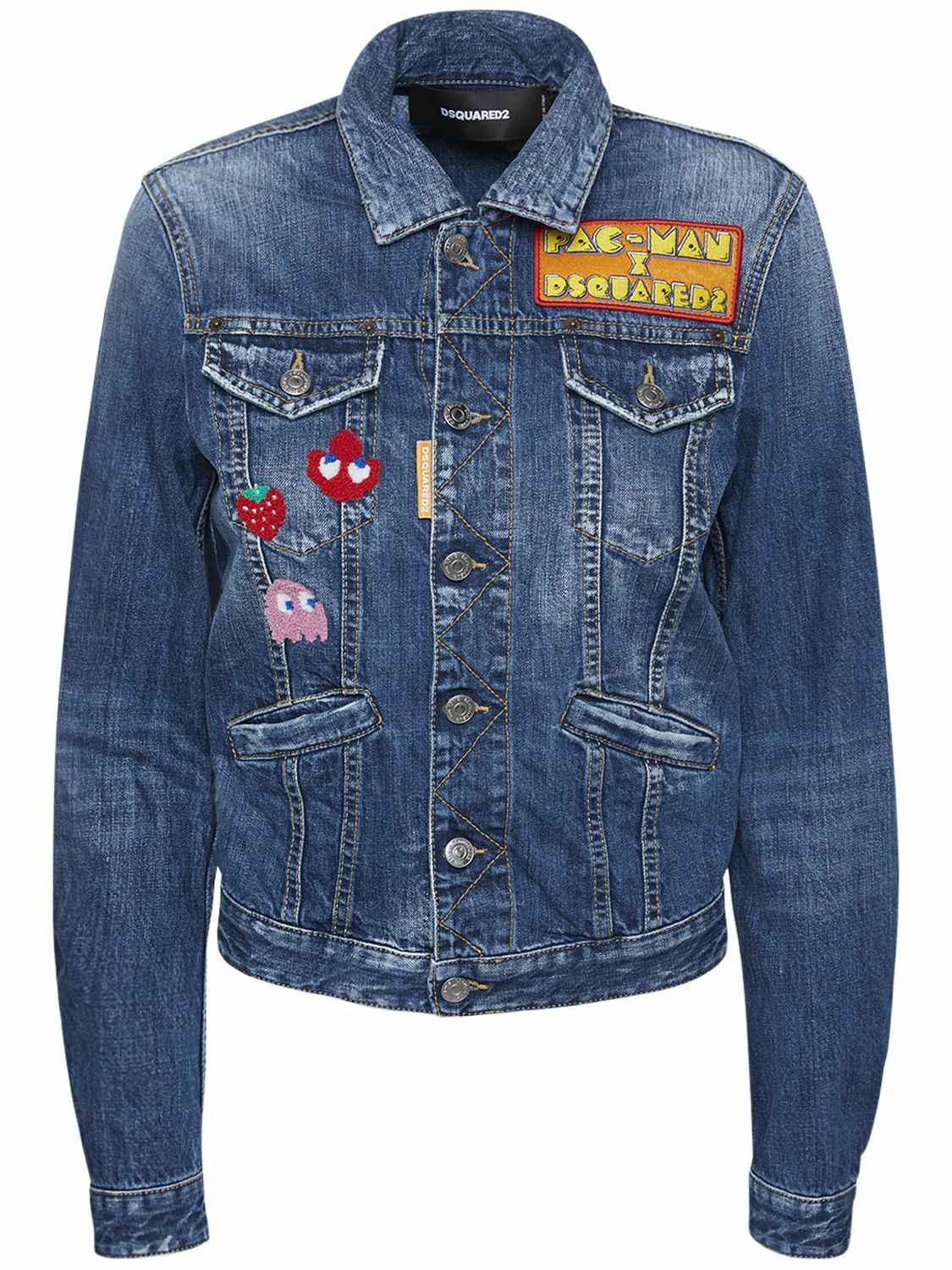 DSQUARED2 Pac man Cotton Denim Jacket Dsquared2