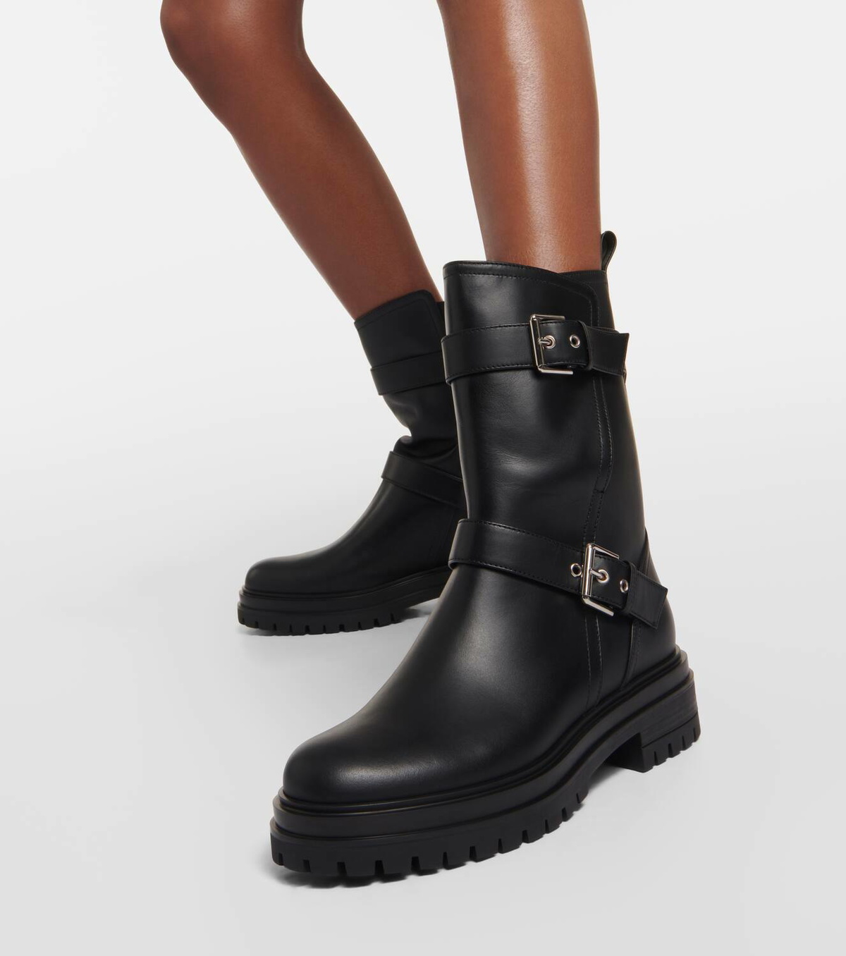 【関税込み】Gianvito Rossi Ankle boots GIANVITO ROSSI Linsay 95 buckled calf hair ankle boots | NET