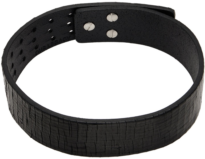 Photo: Our Legacy Black 3 CM Crack Leather Choker