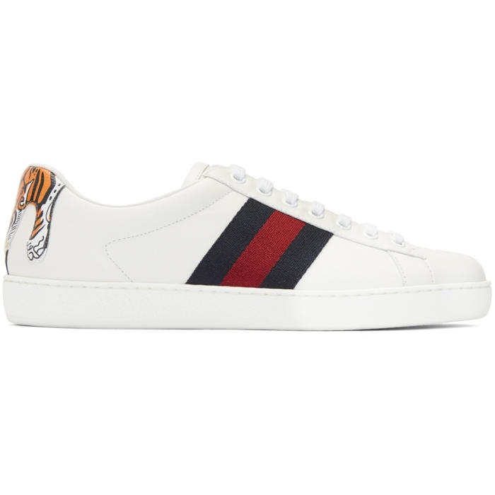 Photo: Gucci White Tiger Ace Sneakers