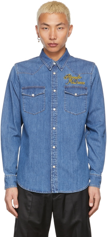 Photo: Alexander McQueen Blue Organic Cotton Shirt