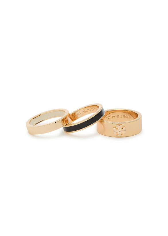 Photo: Tory Burch Icon 18kt Gold-plated Rings set of Three