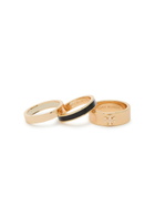 Tory Burch Icon 18kt Gold-plated Rings set of Three
