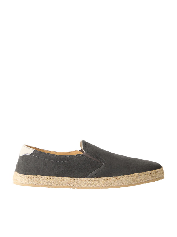 Photo: Brunello Cucinelli - Suede Espadrilles - Gray