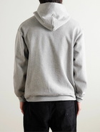 DIME - Logo-Embroidered Cotton-Jersey Hoodie - Gray