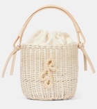 Ruslan Baginskiy Iza rattan-trimmed wicker basket bag