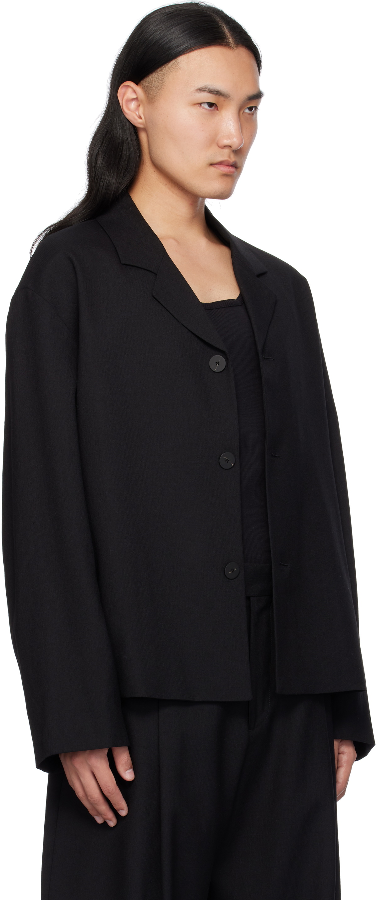 Studio Nicholson Black Ferro Wool Jacket Studio Nicholson