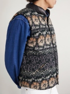 RRL - Reversible Quilted Leather Gilet - Black