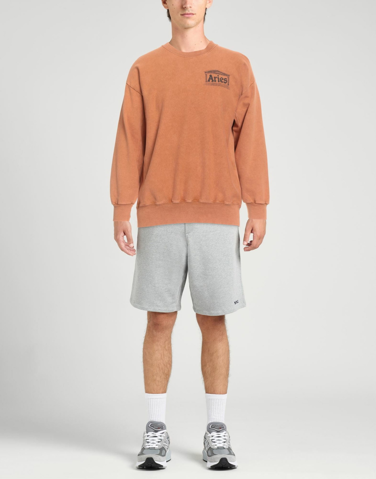 Aries Mens Sweatshirt Camel