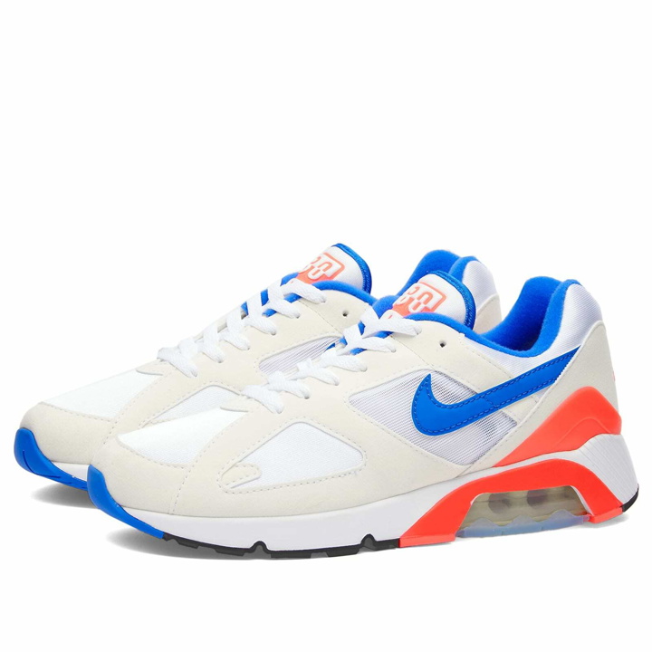 Photo: Nike Women's Air 180 Sneakers in White/Ultramarine/Solar Red