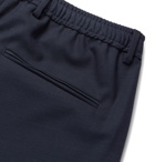 Hugo Boss - Bardon Slim-Fit Tapered Virgin Wool Drawstring Suit Trousers - Blue