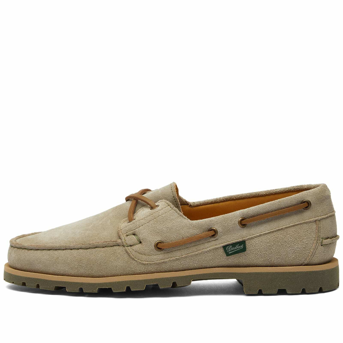 Paraboot Men's Malo Boat Shoe in Stone Nubuck Paraboot