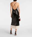 Xu Zhi Sequined organza midi dress