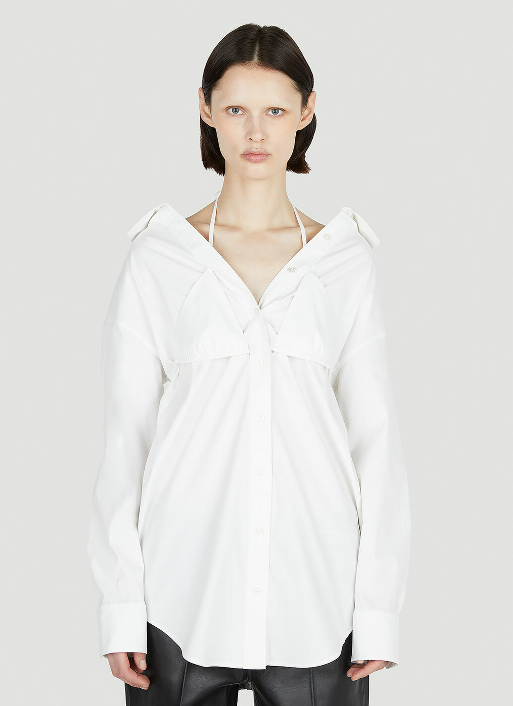 Alexander Wang - Layered Bikini Shirt in White Alexander Wang