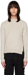 Rick Owens Beige Rotten Sweater