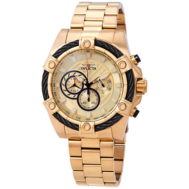 Photo: Invicta Bolt Chronograph Gold Dial Mens Watch 25515