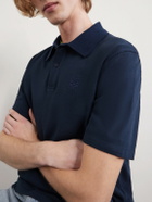 LOEWE - Slim-Fit Logo-Embroidered Cotton-Piqué Polo Shirt - Blue