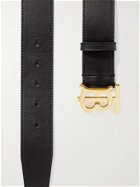 BURBERRY - 4cm Leather Belt - Black - EU 85